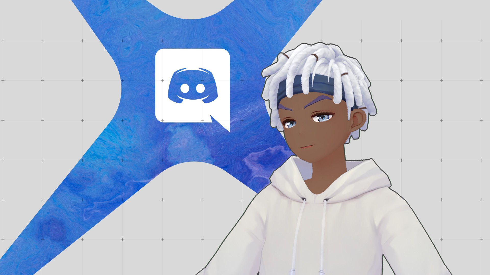 A vtuber character next to the Discord logo