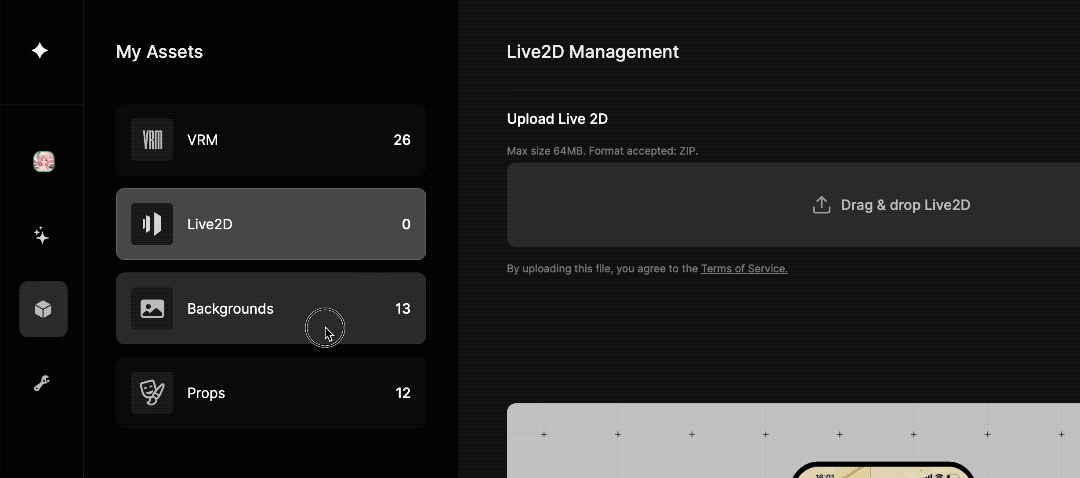 Screen recording of Hyper Vtuber Desktop Application
