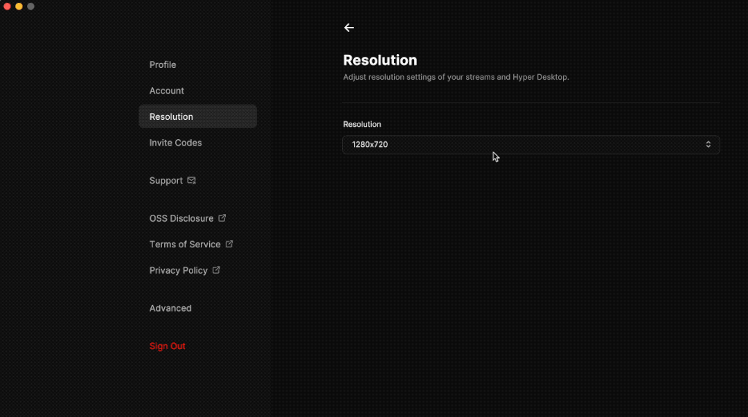 Screen recording of Hyper Vtuber Desktop Application