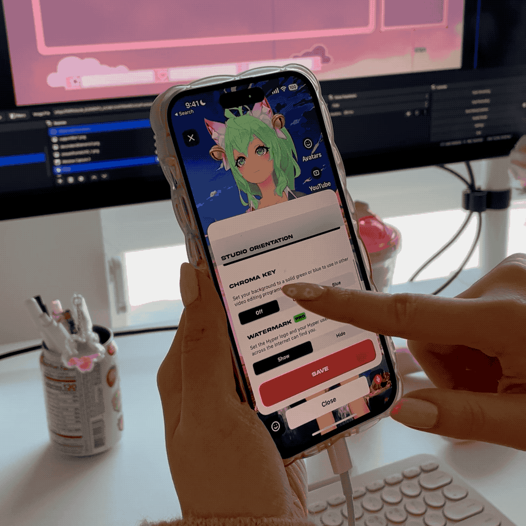 A screen recording that shows the device and preset selection options for “Properties for ‘iPhone Capture’” on OBS